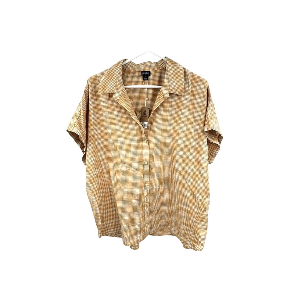 Patagonia Women's Lightweight A/C Shirt Size XL Small Actions Wispy Green